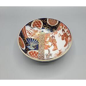 Vintage Japanese Gold Imari Signed Porcelain Bowl Hand Painted, Japan - 6"